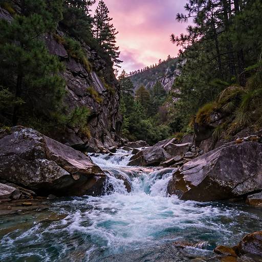 Mountain Valley River at Sunrise