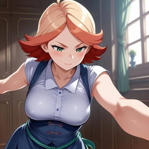 Illustration of Amanda o'neill, little witch academia in the style of Matoyama