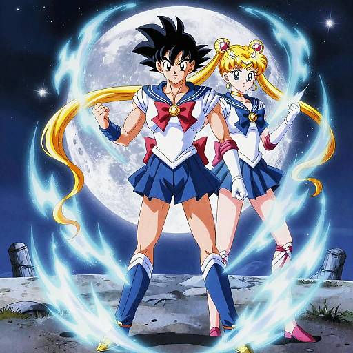 Goku and Sailor Moon Fusion Character