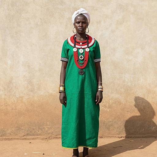 Ethiopian Woman in Traditional Costume