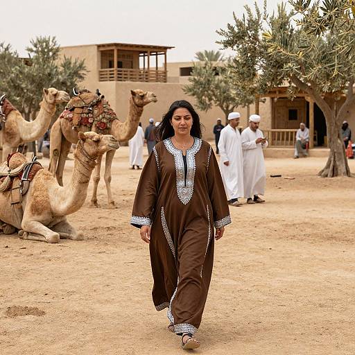 Woman in Classic Arabic Dress