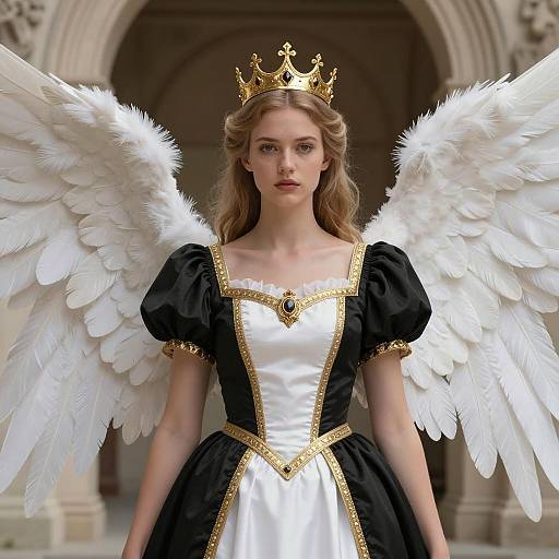 Regal Angel in Fantasy Costume Art