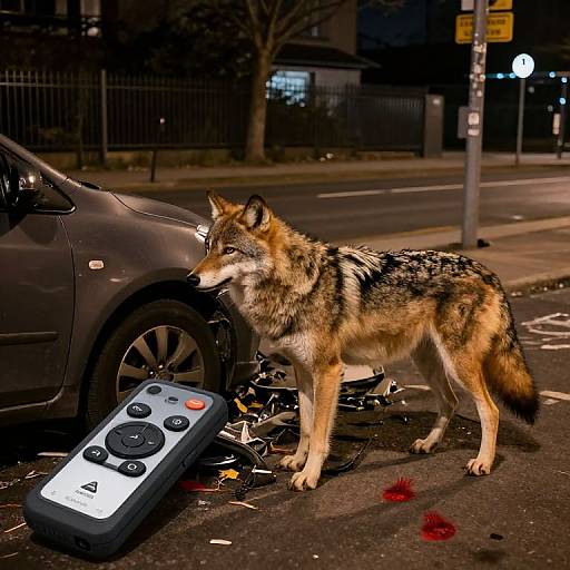 Wolf Leaves Bloodied Paw Prints