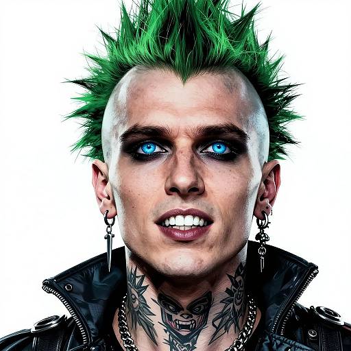 Ultra Detailed Cybergoth Punk Portrait