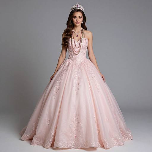 Elegant Mardi Gras Ball Gown