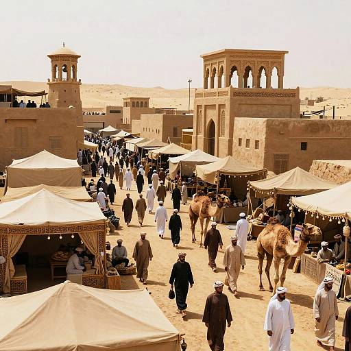 Ancient Quraysh Marketplace Scene