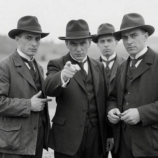 Dramatic Vintage Portrait of Four Men