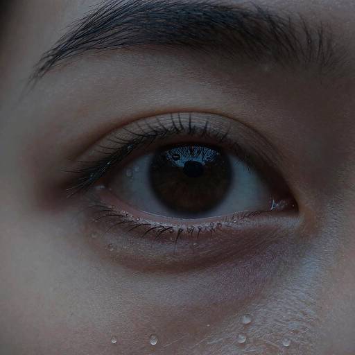 Gloomy Macro Eye with Rain