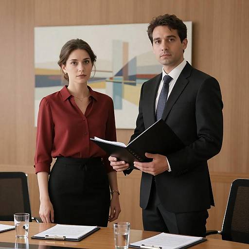 Serious Business Meeting in Office Setting