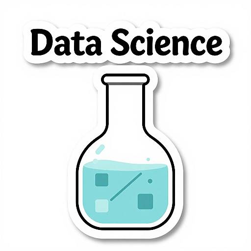 Retro Cartoon Sticker for Data Science