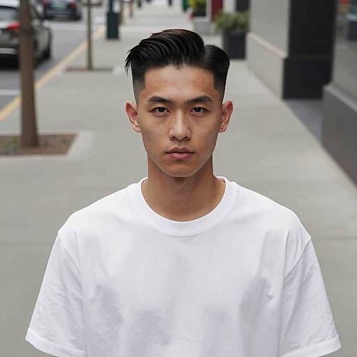 Slick Back Fade on Male Model
