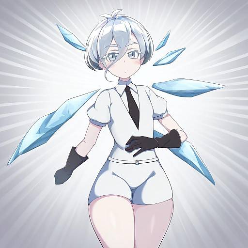 Illustration of Antarcticite, houseki no kuni in the style of Kurokoshou (emuburemu123)