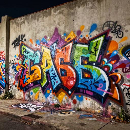 3D Colorful Graffiti Urban Explosion