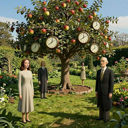 Surreal Apple Tree of Time