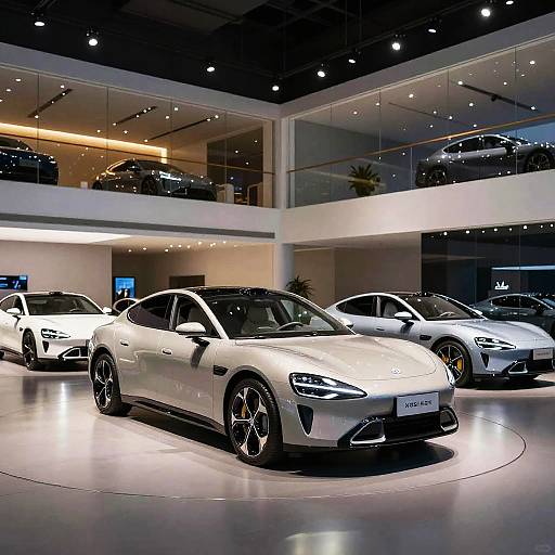 Ultra-Realistic Electric Car Showroom