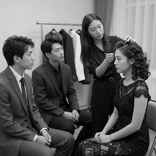 Elegant Black and White Styling Scene