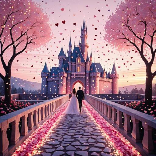 Enchanting Valentine's Day Castle Scene