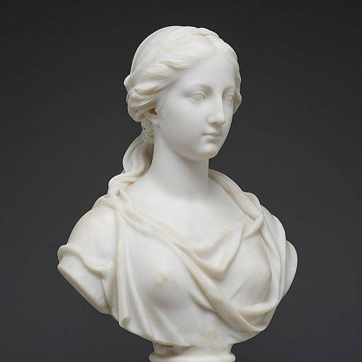Italian White Marble Bust Sculpture