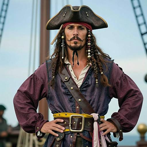 Realistic Professional Pirate Costume Portrait