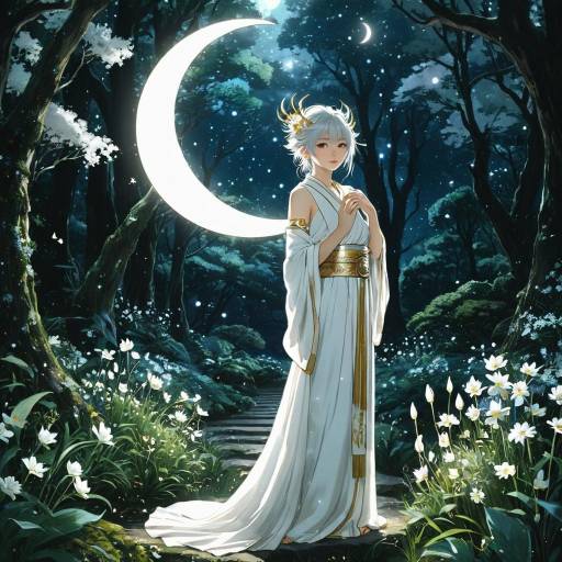 Mysterious Forest Spirit in Celestial Garden