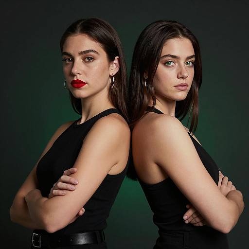 Back-to-Back Pose of Two Women