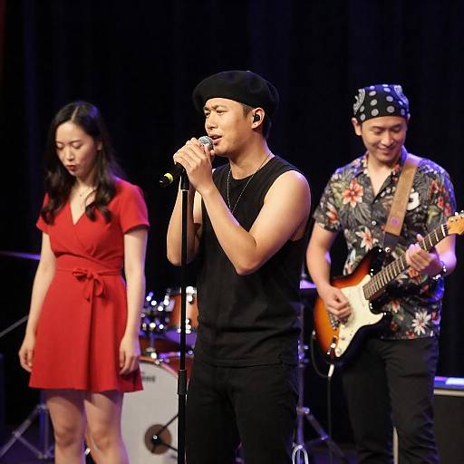 Dynamic Band Performance on Stage