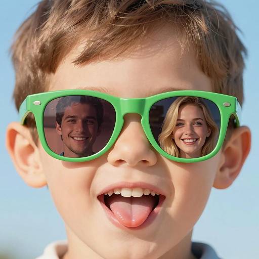 Adorable Child with Sunglasses Illustration