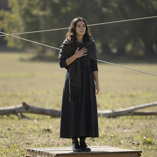 Elegant Woman in Nature's Embrace