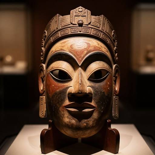 Intricately Carved Traditional Ritual Mask