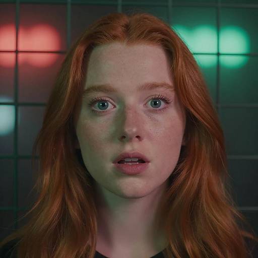 Vibrant Portrait of a Red-Haired Woman