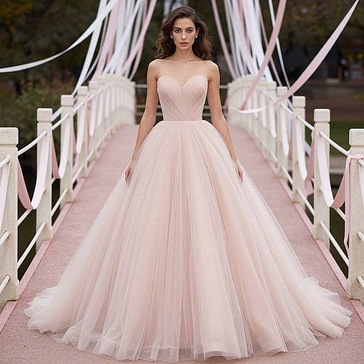 Romantic Glamour in Blush Pink Gown