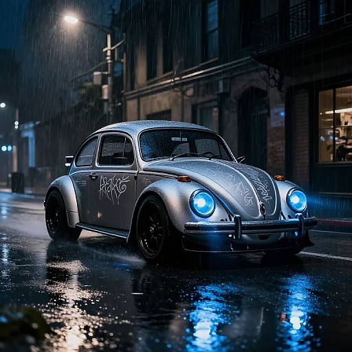 The Sleek Specter: Futuristic VW Beetle