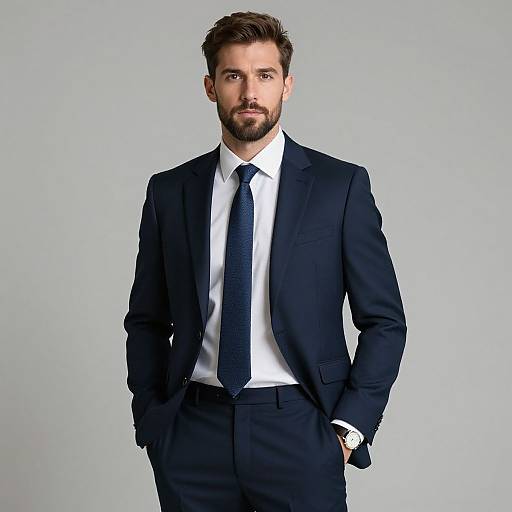 Stylish Man in Formal Suit
