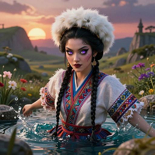 Tang Dynasty Vagabond Portrait at Sunset