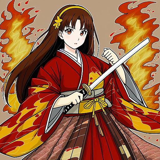Illustration of Hana (fire emblem), fire emblem in the style of Doyouwantto