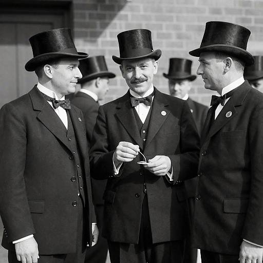 Vintage Gathering of Stylish Gentlemen