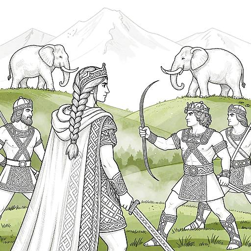 Celtic Warrior Queen and Carthage King