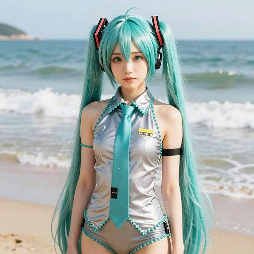 Hatsune Miku's Masterpiece Beach Scene