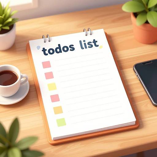 Vibrant To-Do List Workspace Art