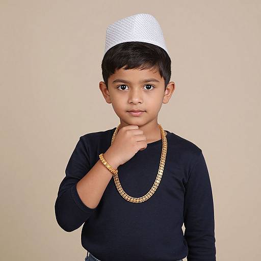 Realistic Child Krishna Costume Portrait