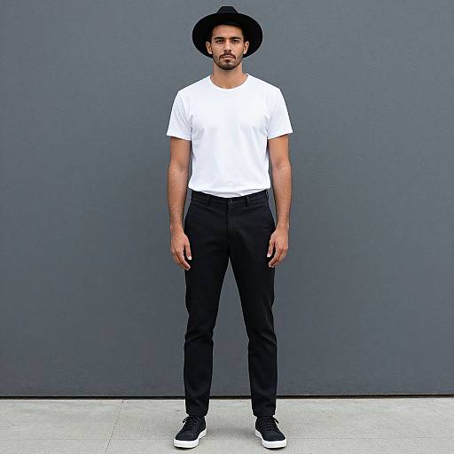 Realistic Tall Man Fashion Portrait