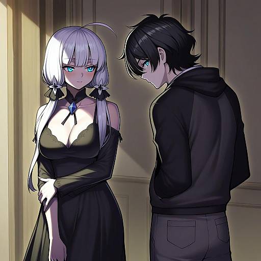 Illustration of Andrew graves, the coffin of andy and leyley in the style of Jonylaser