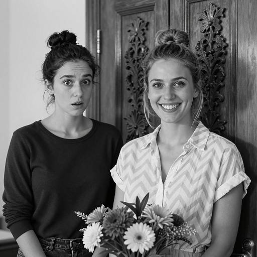 Surprised and Smiling: A Captivating Contrast