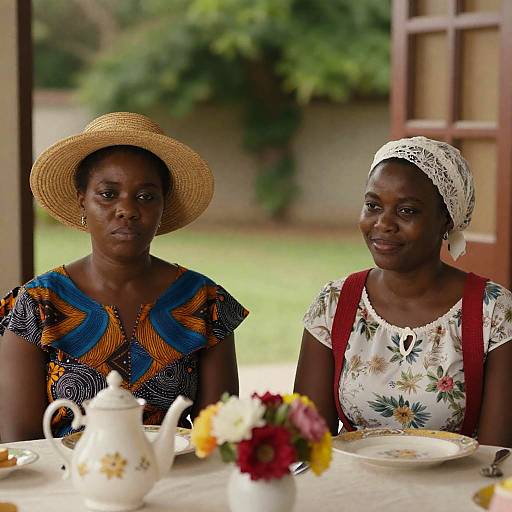 Elegant Scene of Two Black Women