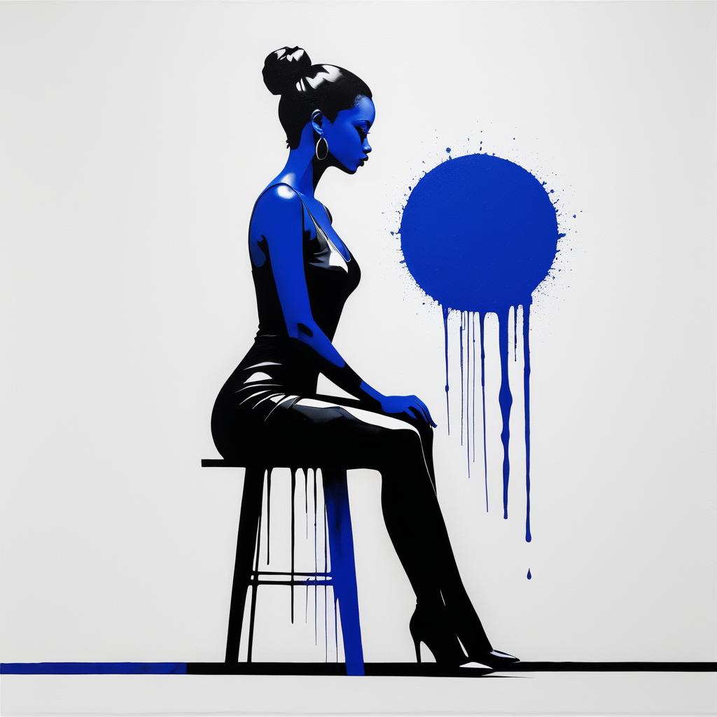 Minimalist Silhouette Art of a Woman