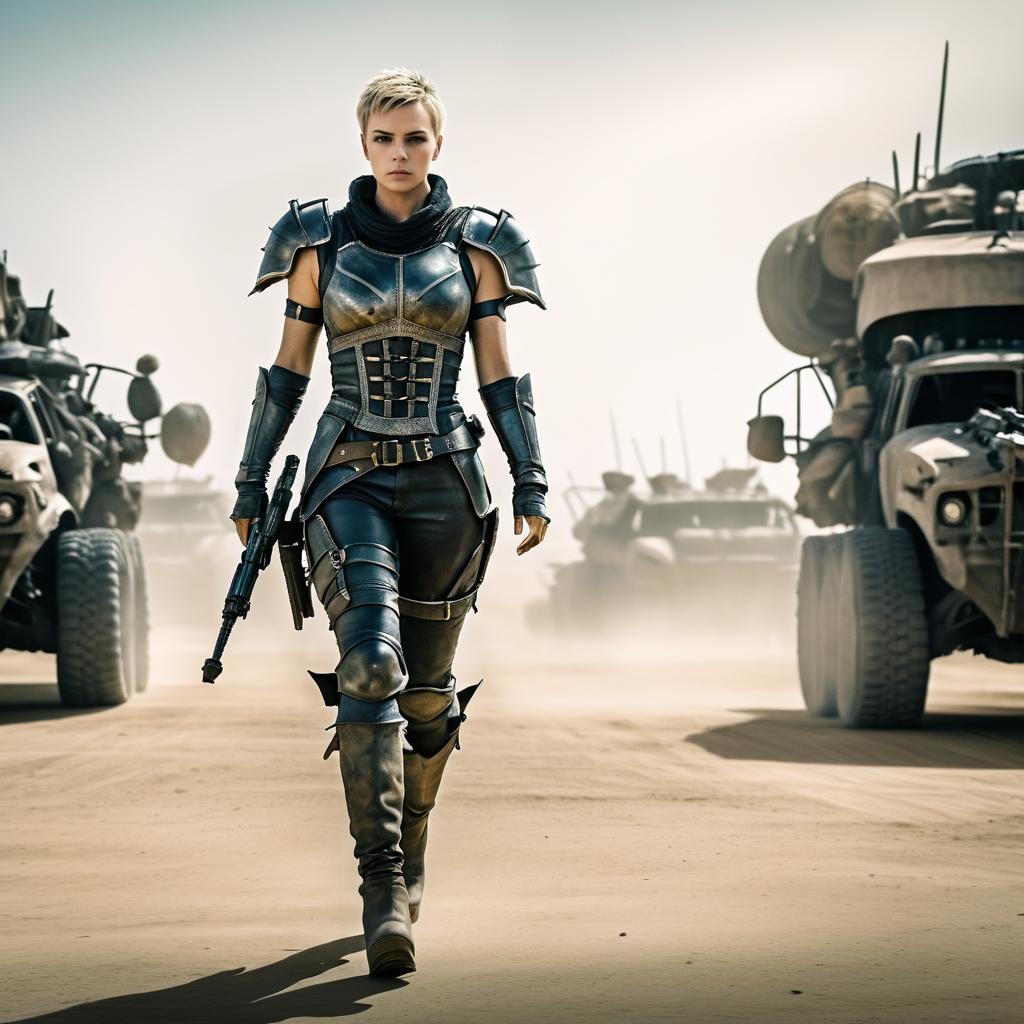 Dynamic Mad Max-inspired Charlize Theron Image