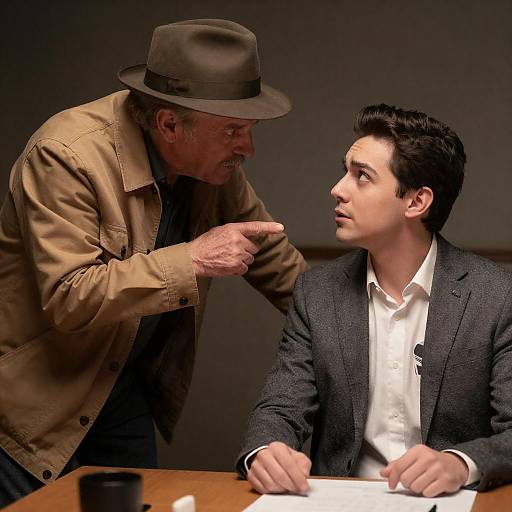 Intense Conversation in Dim Light