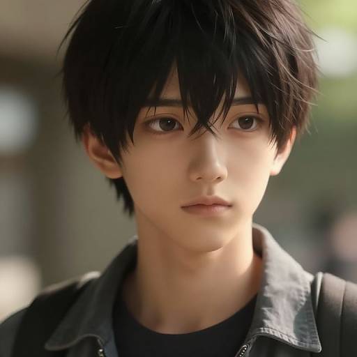 Realistic Anime Boy with Cinematic Lighting
