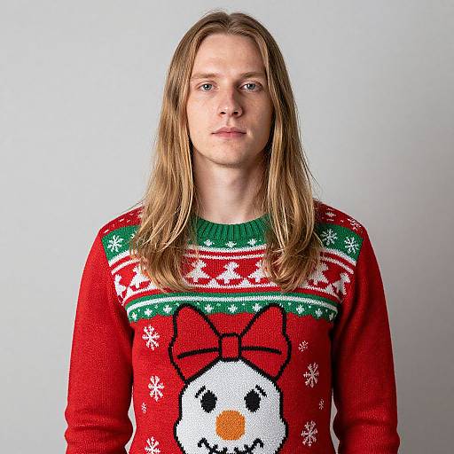 Man in Festive Christmas Sweater