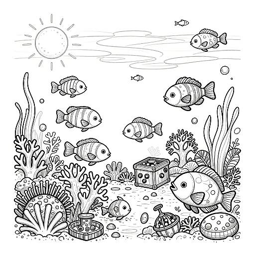 Serene Underwater World Coloring